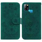 For Infinix Smart 5 X657 / Hot 10 Lite Butterfly Rose Embossed Leather Phone Case(Green) - 1