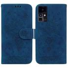 For Infinix Zero X / Zero X Pro Butterfly Rose Embossed Leather Phone Case(Blue) - 1