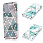 For Galaxy S20 Plating Marble Pattern Soft TPU Protective Case(Green White) - 1