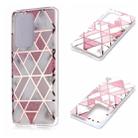 For Galaxy S20 Ultra Plating Marble Pattern Soft TPU Protective Case(Pink) - 1