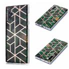 For Galaxy Note10 Plating Marble Pattern Soft TPU Protective Case(Green) - 1