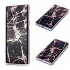 For Galaxy Note10 Plating Marble Pattern Soft TPU Protective Case(Black Gold) - 1