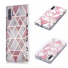 For Galaxy Note10+ Plating Marble Pattern Soft TPU Protective Case(Pink) - 1