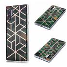For Galaxy Note10+ Plating Marble Pattern Soft TPU Protective Case(Green) - 1