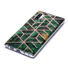 For Galaxy Note10+ Plating Marble Pattern Soft TPU Protective Case(Green) - 3