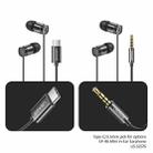 USAMS EP-46 Mini Type-C / USB-C Aluminum Alloy In-Ear Wired Earphone with Digital Chip, Length: 1.2m(Black) - 2