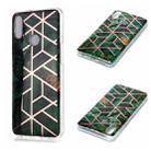 For Galaxy A10s Plating Marble Pattern Soft TPU Protective Case(Green) - 1