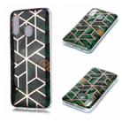 For Galaxy A40 Plating Marble Pattern Soft TPU Protective Case(Green) - 1