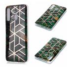 For Galaxy A20 / A30 Plating Marble Pattern Soft TPU Protective Case(Green) - 1