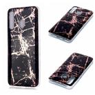 For Galaxy A20 / A30 Plating Marble Pattern Soft TPU Protective Case(Black Gold) - 1