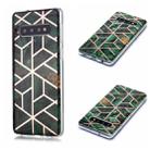 For Galaxy S10 Plating Marble Pattern Soft TPU Protective Case(Green) - 1