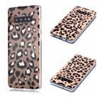 For Galaxy S10+ Plating Marble Pattern Soft TPU Protective Case(Leopard) - 1