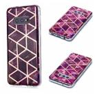 For Galaxy S10e Plating Marble Pattern Soft TPU Protective Case(Purple) - 1