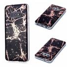 For Galaxy S10e Plating Marble Pattern Soft TPU Protective Case(Black Gold) - 1