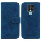 For Tecno Camon 16 Butterfly Rose Embossed Leather Phone Case(Blue) - 1