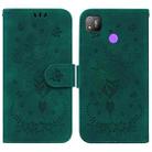 For Tecno Pop 4 Butterfly Rose Embossed Leather Phone Case(Green) - 1