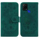 For Tecno Pova 4G Butterfly Rose Embossed Leather Phone Case(Green) - 1