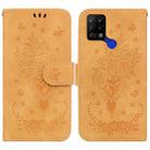 For Tecno Pova 4G Butterfly Rose Embossed Leather Phone Case(Yellow) - 1