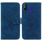 For Tecno Spark Go 2022 / Spark 6 Go Butterfly Rose Embossed Leather Phone Case(Blue) - 1