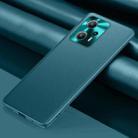 For Xiaomi Redmi Note 11T 5G Plain Skin Leather Phone Case(Cyan) - 1