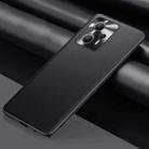 For Xiaomi Redmi Note 11T 5G Plain Skin Leather Phone Case(Black) - 1