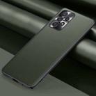 For Samsung Galaxy A23 5G / 4G Plain Skin Leather Phone Case(Green) - 1