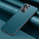 For Samsung Galaxy A33 5G Plain Skin Leather Phone Case(Cyan) - 1
