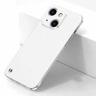 Electroplating Frosted Frameless Phone Case For iPhone 13(White) - 1