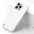 For iPhone 13 Pro Electroplating Frosted Frameless Phone Case (White) - 1