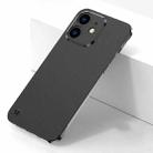 Electroplating Frosted Frameless Phone Case For iPhone 12(Black) - 1