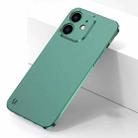 Electroplating Frosted Frameless Phone Case For iPhone 12(Green) - 1