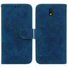For Nokia 1.3 Butterfly Rose Embossed Leather Phone Case(Blue) - 1
