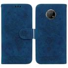 For Nokia G300 Butterfly Rose Embossed Leather Phone Case(Blue) - 1