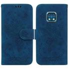 For Nokia XR20 Butterfly Rose Embossed Leather Phone Case(Blue) - 1