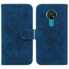 For Nokia 6.2 / 7.2 Butterfly Rose Embossed Leather Phone Case(Blue) - 1