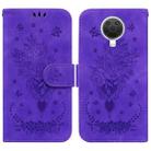 For Nokia G10 / G20 Butterfly Rose Embossed Leather Phone Case(Purple) - 1