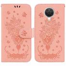 For Nokia G10 / G20 Butterfly Rose Embossed Leather Phone Case(Pink) - 1