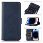 For iPhone 14 Pro Cow Texture Leather Phone Case (Blue) - 1