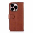 For iPhone 14 Pro Max Cow Texture Leather Phone Case (Brown) - 3
