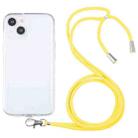 For iPhone 13 mini Lanyard Transparent TPU Phone Case (Yellow) - 1