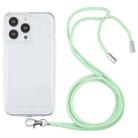 For iPhone 13 Pro Lanyard Transparent TPU Phone Case (Green) - 1