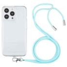 For iPhone 13 Pro Max Lanyard Transparent TPU Phone Case (Sky Blue) - 1