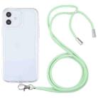 For iPhone 12 mini Lanyard Transparent TPU Phone Case (Green) - 1