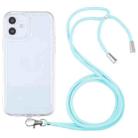 For iPhone 12 mini Lanyard Transparent TPU Phone Case (Sky Blue) - 1