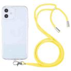 For iPhone 12 mini Lanyard Transparent TPU Phone Case (Yellow) - 1