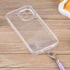 For iPhone 12 Pro Lanyard Transparent TPU Phone Case(Purple) - 5