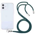 For iPhone 11 Lanyard Transparent TPU Phone Case (Deep Green) - 1