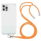 For iPhone 11 Pro Max Lanyard Transparent TPU Phone Case (Orange) - 1