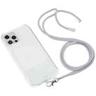 For iPhone 11 Pro Max Lanyard Transparent TPU Phone Case (Grey) - 2
