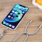 For iPhone 11 Pro Max Lanyard Transparent TPU Phone Case (Grey) - 3